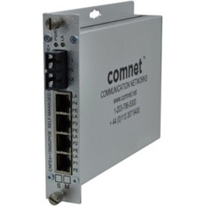 ComNet 10/100 4TX+1FX Ethernet Self-managed Switch with Power over Ethernet (PoE+)