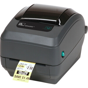 Zebra GK420t Desktop Direct Thermal/Thermal Transfer Printer - Monochrome - Label Print - Ethernet - USB