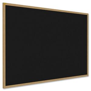 36.5X48.5 Wood Frm Oak Finish, Recycled Rubber Tkbd Black