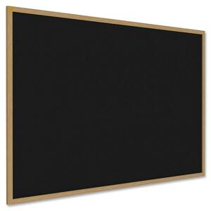 24.0X36.0 Wood Frm Oak Finish, Recycled Rubber Tkbd Black
