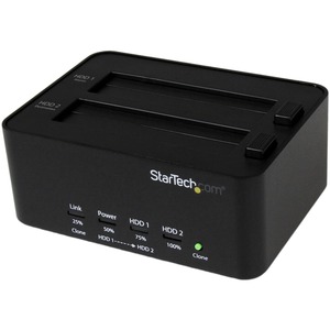 Dual Bay Hard Drive Duplicator and Eraser, External HDD/SSD Cloner / Copier / Wiper Tool, USB 3.0 to SATA Docking Station