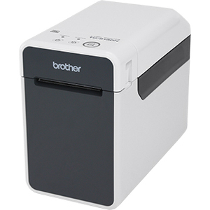 Brother TD-2130N Desktop Direct Thermal Printer - Monochrome - Label/Receipt Print - Fast Ethernet - USB - Serial - Bluetooth - White, Gray
