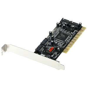 Monoprice 4 Port SATA Serial ATA PCI RAID Controller Card - Silicon Image