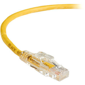Black Box GigaTrue 3 CAT6 550-MHz Lockable Patch Cable (UTP), Yellow, 1-ft. (0.3-m)