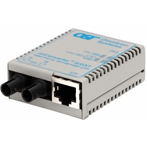 miConverter/S 10/100/1000 Gigabit Ethernet Fiber Media Converter RJ45 ST Multimode 550m