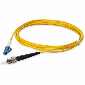 AddOn 2m LC (Male) to ST (Male) Yellow OS2 Simplex Fiber OFNR (Riser-Rated) Patch Cable