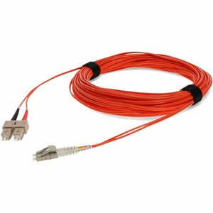 AddOn 30m LC (Male) to SC (Male) Orange OM1 Duplex Fiber OFNR (Riser-Rated) Patch Cable