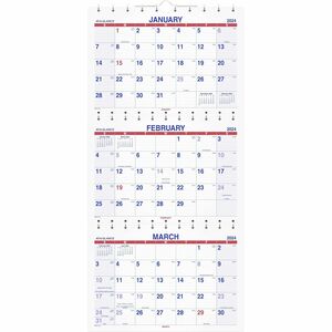 2020 Three Months To View Spiral Bound Wall Calendar Planner 