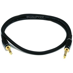 Monoprice 3ft Premier Series 1/4-inch (TS) Male to Male 16AWG Audio Cable (Gold Plated)