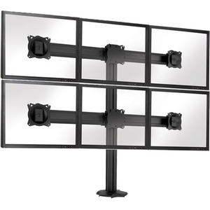 Chief Kontour Grommet Mounted Display Stand - For 4 or 6 Displays - Black