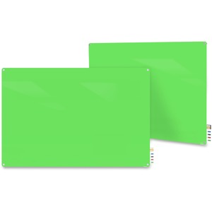 3'X4' Magnglass Radiuscrnrs Green Mkbd,4 Magnets,4 Mkrs,Ersr