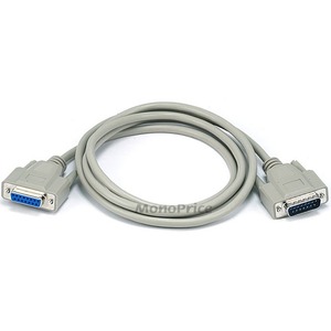 Monoprice 6ft DB15 M/F 1:1 Molded Cable - Beige