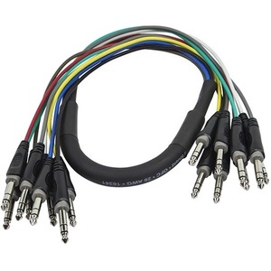 Monoprice 1 Meter (3ft) 8-Channel 1/4inch TRS Male to 1/4inch TRS Male Snake Cable