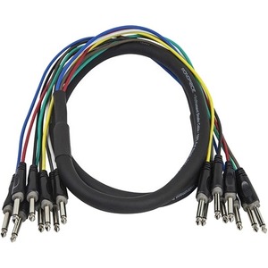 Monoprice 2 Meter (6ft) 8-Channel 1/4inch TS Male to 1/4inch TS Male Snake Cable