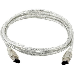 Monoprice IEEE-1394 FireWire iLink DV Cable 6P-6P M/M - 6ft (CLEAR)