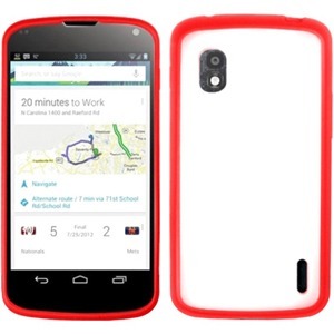 BasAcc TPU Rubber Gel Case Cover For LG Nexus 4 E960 - Red