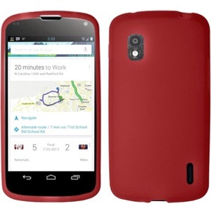 BasAcc Silicone Skin Case Cover For LG Nexus 4 E960 - Red