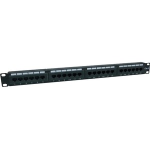 AddOn 19-inch Cat6 24-Port Straight Patch Panel with 110-Type 1U