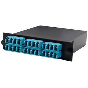 AddOn Cassette for 3-Bay Patch Panel, 2 MPO In, 24 LC Duplex Out, Multi-mode Duplex OM3