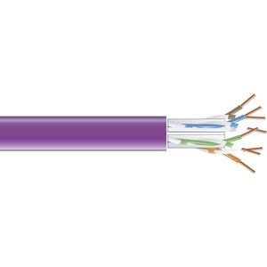 Black Box CAT6 550-MHz Solid Bulk Cable UTP CMR PVC Purple 1000FT Pull-Box