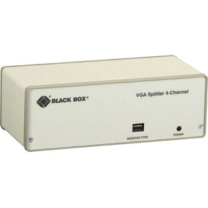 Black Box VGA 4-Channel Video Splitter Kit, 115-VAC