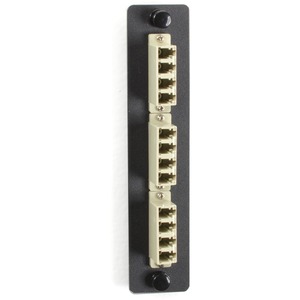 Black Box Standard Adapter Panel - Bronze Sleeve, (6) LC Duplex Pairs, Beige