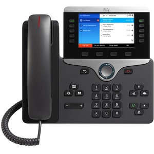 Cisco 8861 IP Phone - Corded/Cordless - Corded - Bluetooth - Wall Mountable, Desktop - Black