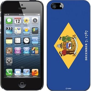 Cellet Black Proguard with Delaware Flag for Apple iPhone 5