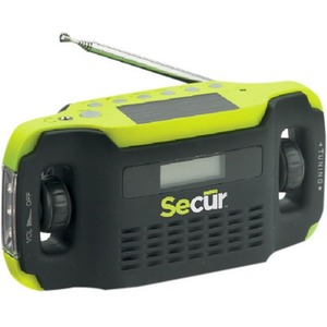 SECUR Digital Solar Radio & LED Flashlight