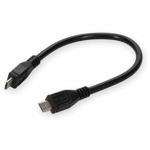 AddOn 5in Micro-USB 2.0 (B) Male to USB 2.0 (A) Female Black Cable