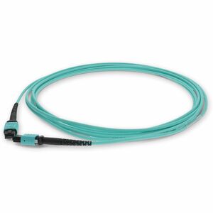 AddOn 10m MPO (Male) to MPO (Male) 12-Strand Aqua OM4 Straight Fiber OFNR (Riser-Rated) Patch Cable