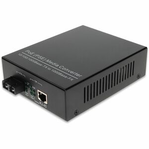 AddOn 10/100/1000Base-TX(RJ-45) to 1000Base-MX(SC) MMF 1310nm 2km IEEE802.3at/48V/1.0A/50W POE Media Converter