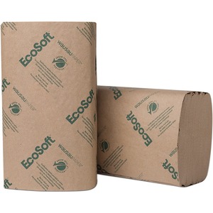 Paper Towel, Singlefold, Natural, Ecosoft, Green Seal Certified, 4000/Ct