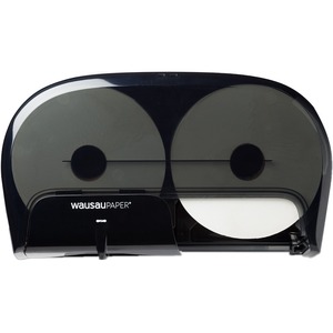 Toilet Tissue Dispenser, Dubl-Serv Side-By-Side Hi Capacity Rolls (2), Controlled, Black, Transluscent
