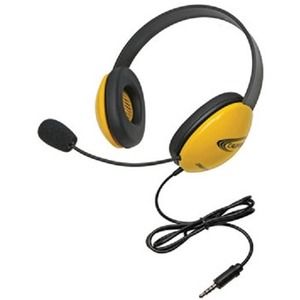 Califone Stereo Yellow Headphone With To Go 3.5Mm Plug