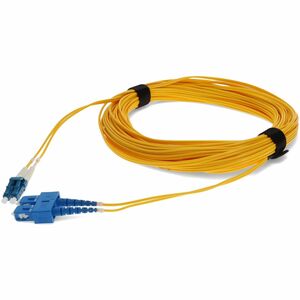 AddOn 15m LC (Male) to USC (Male) Yellow OS2 Duplex Fiber OFNR (Riser-Rated) Patch Cable