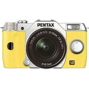 Pentax Q7 12.4 Megapixel Mirrorless Camera with Lens - 0.20" - 0.59" - Silver, Yellow