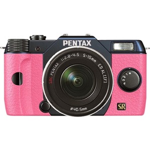 Pentax Q7 12.4 Megapixel Mirrorless Camera with Lens - 0.20" - 0.59" - Metal Navy, Pink