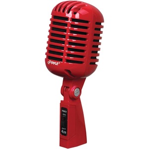 Pyle Classic PDMICR42R Wired Dynamic Microphone - Red