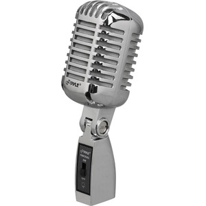 Pyle Classic PDMICR68SL Wired Dynamic Microphone - Silver