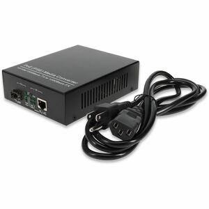 AddOn 10/100/1000Base-TX(RJ45) to 1000Base-SX(SC) MMF 850nm 550m POE Media Converter With EUR Standard Power Supply