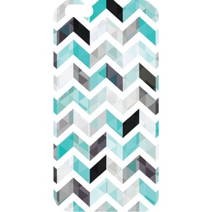 OTM iPhone 6 White Glossy Case Ziggy Collection, Aqua