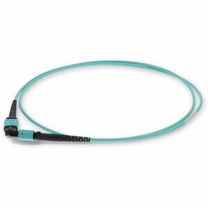 AddOn 1m MPO (Female) to MPO (Female) 12-Strand Aqua OM4 Crossover Fiber OFNR (Riser-Rated) Patch Cable