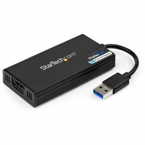 StarTech.com USB 3.0 to HDMI Adapter, 4K 30Hz, DisplayLink Certified, USB Type-A to HDMI Display Adapter Converter, External Graphics Card