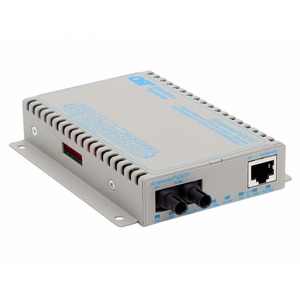 iConverter 10/100/1000 Gigabit Ethernet Fiber Media Converter ST Single-Mode 12km