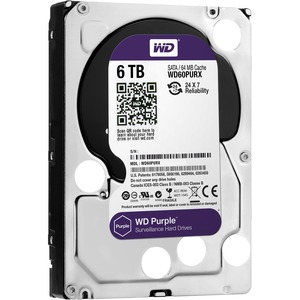 WD Purple WD60PURX 6TB Surveillance 3.5" Internal Hard Drive