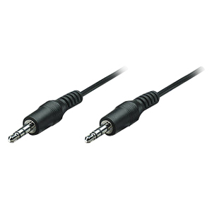 Manhattan 3.5 mm Stereo Male to Male Audio Cable, 6 ft, Black