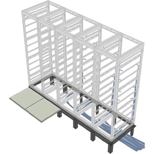 Middle Atlantic 3 Bay Riser Base for 42 Inch Deep for SNE Racks, 24 Inches Wide Racks