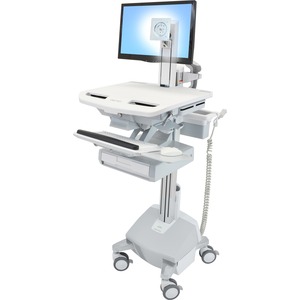 Ergotron StyleView Cart with LCD Pivot, LiFe Powered, 1 Drawer