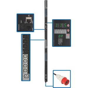 Tripp Lite PDU 3-Phase 200/220/230/240V 11.5kW C13 C19 IEC309 20A Red 0URM